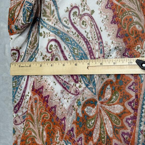 Soft Surroundings Kimono Cardigan Womens Large Sheer Paisley Boho Lightweight - Picture 8 of 11